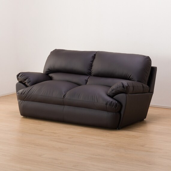 傷・汚れに強い 2人掛けソファ 合皮タイプ (ビット3KD Nシールド DBR) 7枚目画像