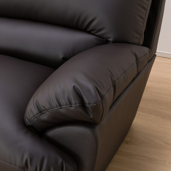 傷・汚れに強い 2人掛けソファ 合皮タイプ (ビット3KD Nシールド DBR) 15枚目画像