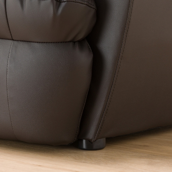 傷・汚れに強い 2人掛けソファ 合皮タイプ (ビット3KD Nシールド DBR) 16枚目画像