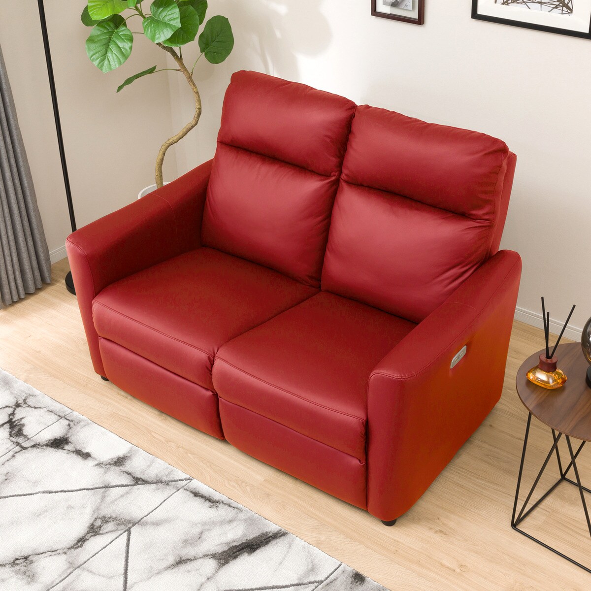 超人気 ニトリ ソファー Nストラス 電動リクライニング 本革 2モーター