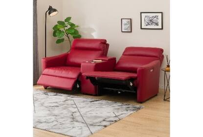 ワイド2人用電動リクライニングソファ(Nストラス RE ユニットテーブル  