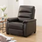 1人掛け電動リクライニングソファ 本革(一部合成皮革)タイプ (Nビリーバ2 DBR) 8枚目画像