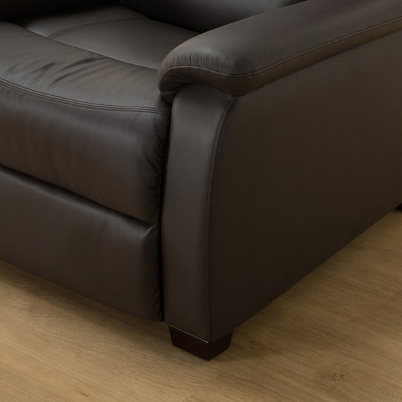 1人掛け電動リクライニングソファ 本革(一部合成皮革)タイプ (Nビリーバ2 DBR) 17枚目画像