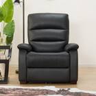 1人掛け電動リクライニングソファ 本革(一部合成皮革)タイプ (Nビリーバ2 BK) 11枚目画像