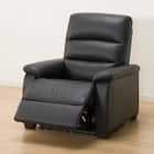1人掛け電動リクライニングソファ 本革(一部合成皮革)タイプ (Nビリーバ2 BK) 12枚目画像