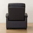 1人掛け電動リクライニングソファ 本革(一部合成皮革)タイプ (Nビリーバ2 BK) 15枚目画像