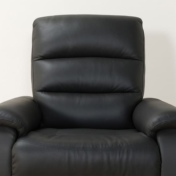 1人掛け電動リクライニングソファ 本革(一部合成皮革)タイプ (Nビリーバ2 BK) 17枚目画像