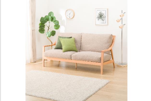 美品家具調ニトリアルナス3人用ソファ ニトリ ソファー ソファ 3人掛け 布張りソファ(アルナス2KD DR
