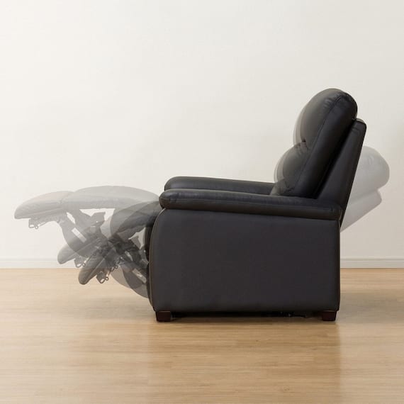 傷・汚れに強い合成皮革 1人掛け電動リクライニングソファ(Nビリーバ 抗ウイルスNシールドBK) 15枚目画像