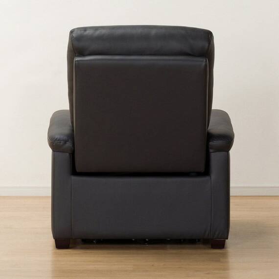 傷・汚れに強い合成皮革 1人掛け電動リクライニングソファ(Nビリーバ 抗ウイルスNシールドBK) 16枚目画像