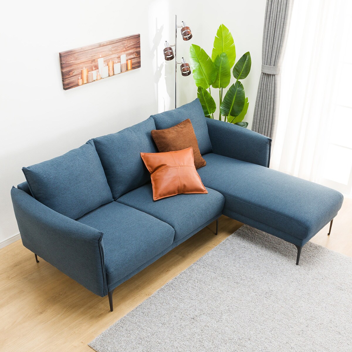 ニトリ　布張り　カウチソファー 布張りカウチソファ(KK168 LC DBL) | ニトリネット【公式】 家具