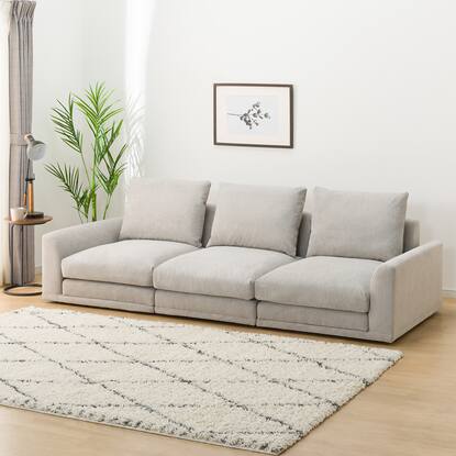 3人掛け布張りローソファ(HM04 MO)通販 | ニトリネット【公式】 家具  