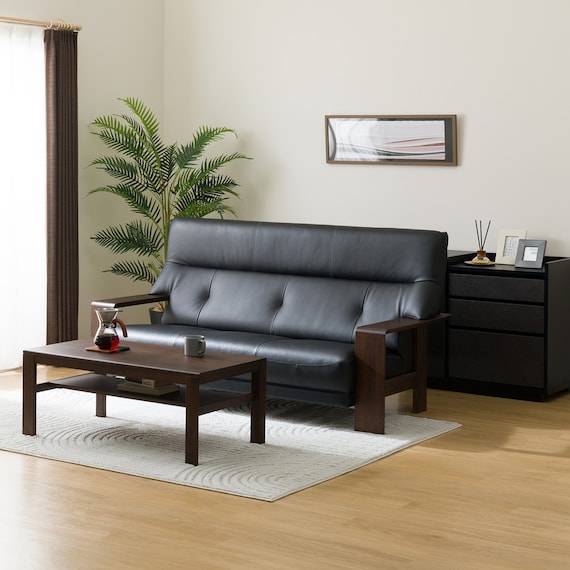 3人掛けソファ 本革(一部合成皮革)タイプ (カリモク ダンテ2 W15403K BK554/BR) 3枚目画像