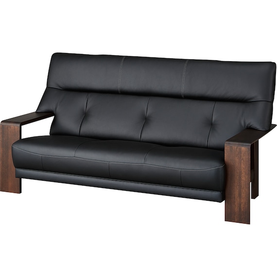3人掛けソファ 本革(一部合成皮革)タイプ (カリモク ダンテ2 W15403K BK554/BR) 5枚目画像