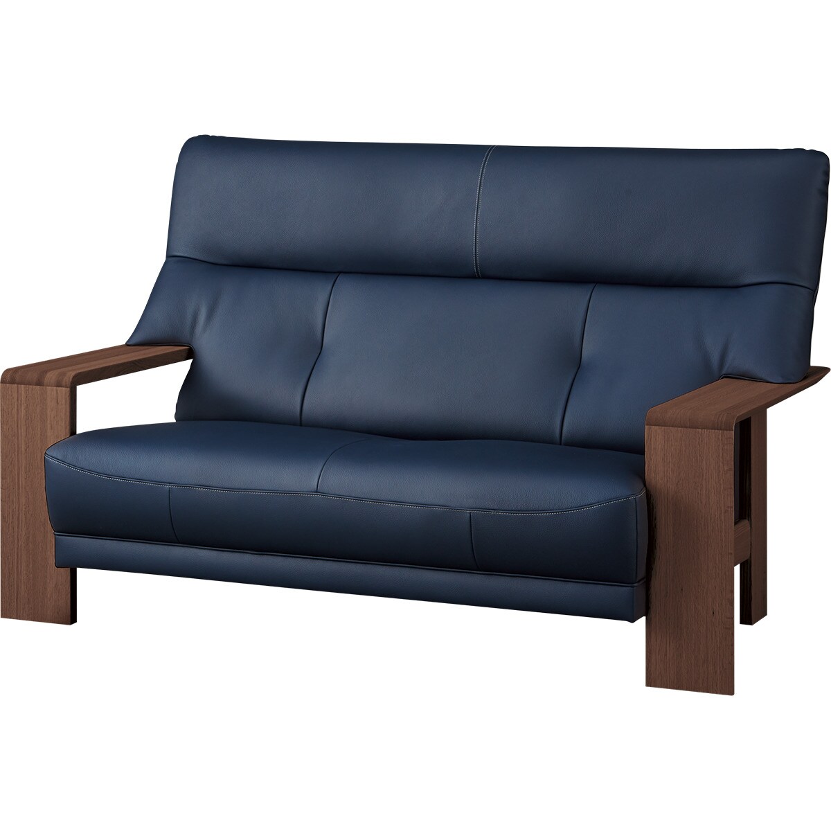 2人掛け本革(一部合成皮革)ワイドソファ(カリモク ダンテ2 W15412K