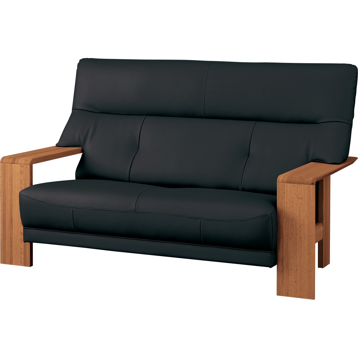 2人掛け本革(一部合成皮革)ワイドソファ(カリモク ダンテ2 W15412H