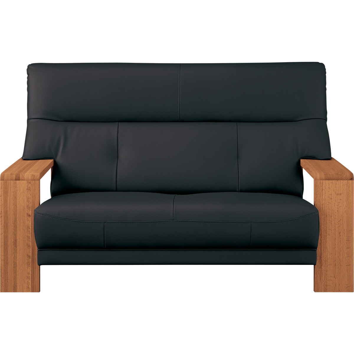 2人掛け本革(一部合成皮革)ワイドソファ(カリモク ダンテ2 W15412H