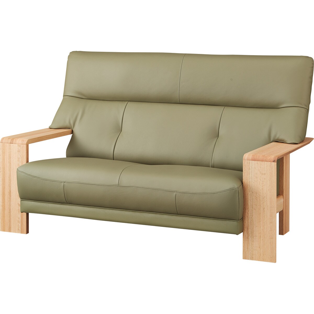 2人掛けワイドソファ 本革(一部合成皮革)タイプ (カリモク ダンテ2