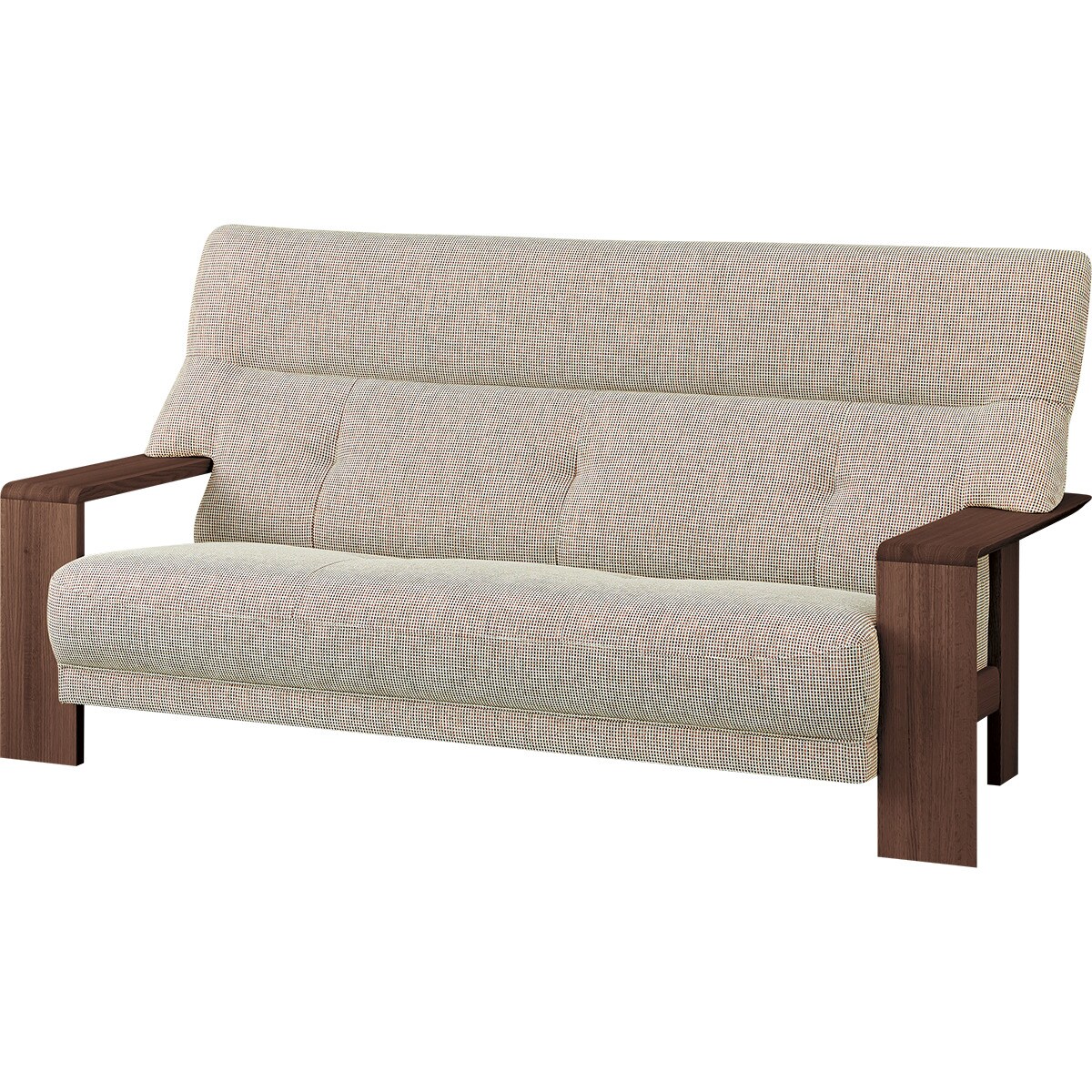 3人掛けソファ 布張りタイプ (カリモク ダンテ2 W15403K 布ミックスGY