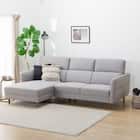 カウチソファ 布張りタイプ (KK026 右カウチ GY) 1枚目画像