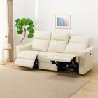 3人掛け電動リクライニングソファ 本革(一部合成皮革)タイプ (UM01 2モーター IV) 6枚目画像