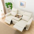 3人掛け電動リクライニングソファ 本革(一部合成皮革)タイプ (UM01 2モーター IV) 8枚目画像