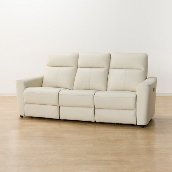 3人掛け電動リクライニングソファ 本革(一部合成皮革)タイプ (UM01 2モーター IV) 9枚目画像