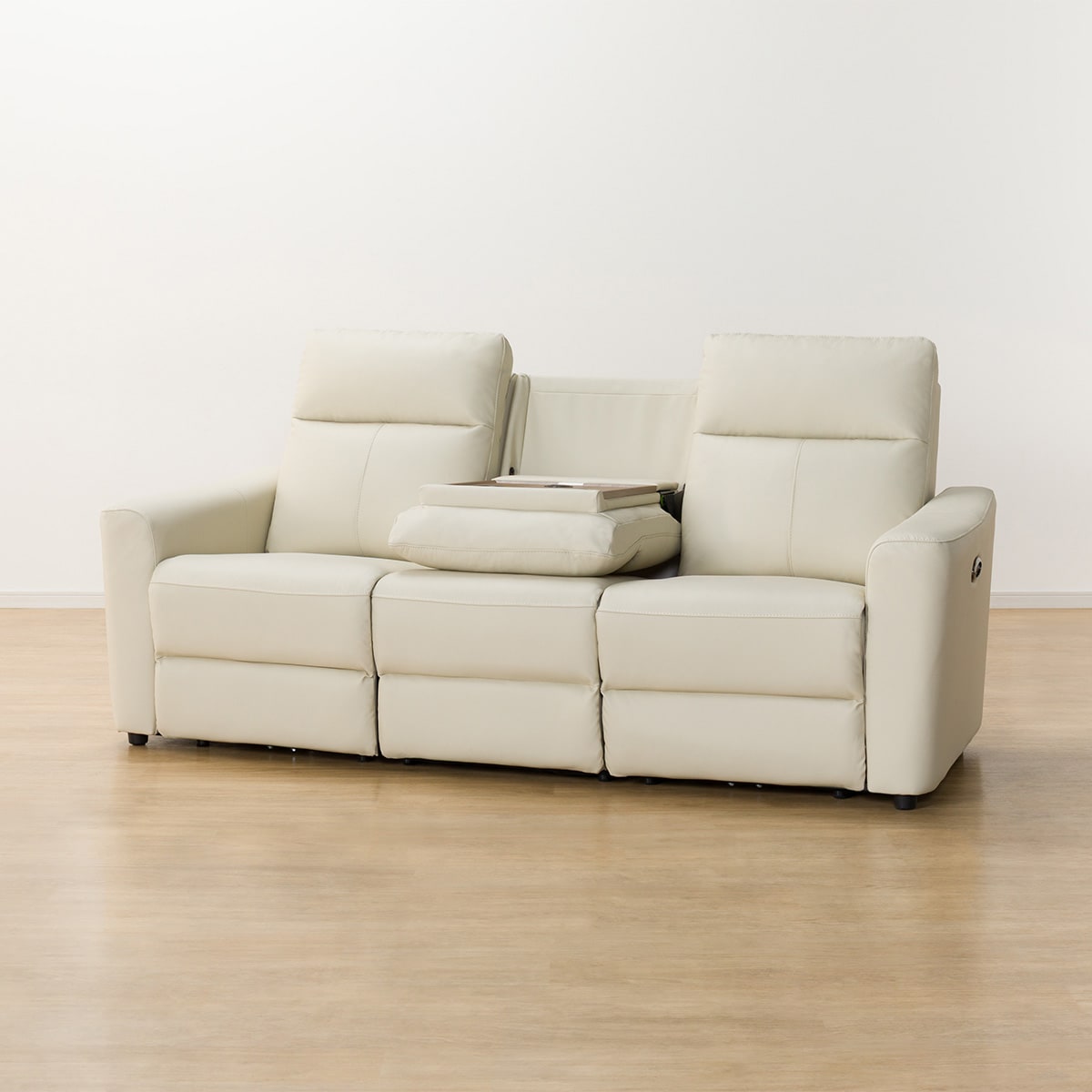 3人掛け電動リクライニングソファ 本革(一部合成皮革)タイプ (UM01 2