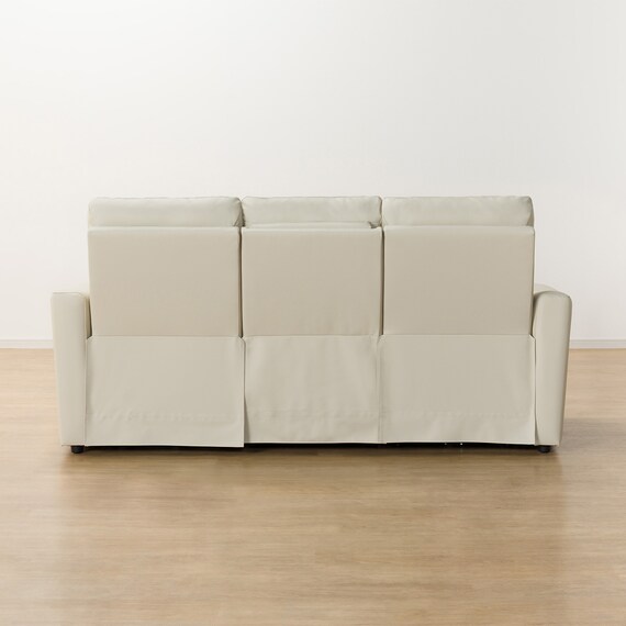 3人掛け電動リクライニングソファ 本革(一部合成皮革)タイプ (UM01 2モーター IV) 11枚目画像