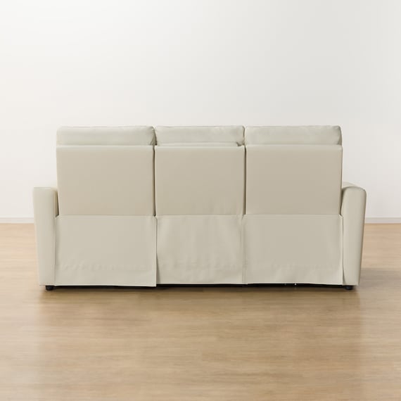 3人掛け電動リクライニングソファ 本革(一部合成皮革)タイプ (UM01 2モーター IV) 11枚目画像