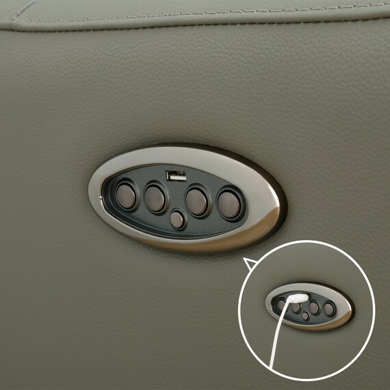 3人掛け電動リクライニングソファ 本革(一部合成皮革)タイプ (UM01 2モーター DGY) 24枚目画像