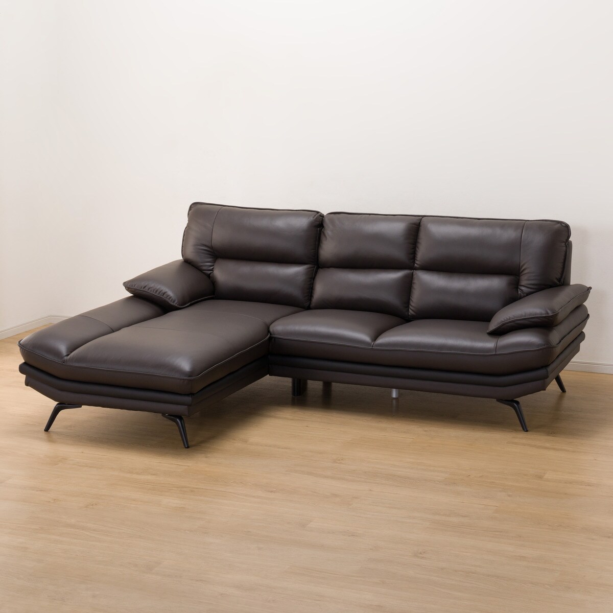 コーナーソファ ヘッドレスト付き 本革(一部合成皮革)タイプ (ロゾKD