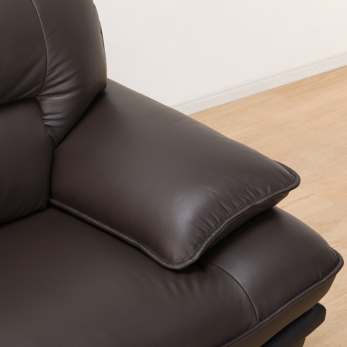 コーナーソファ ヘッドレスト付き 本革(一部合成皮革)タイプ (ロゾKD