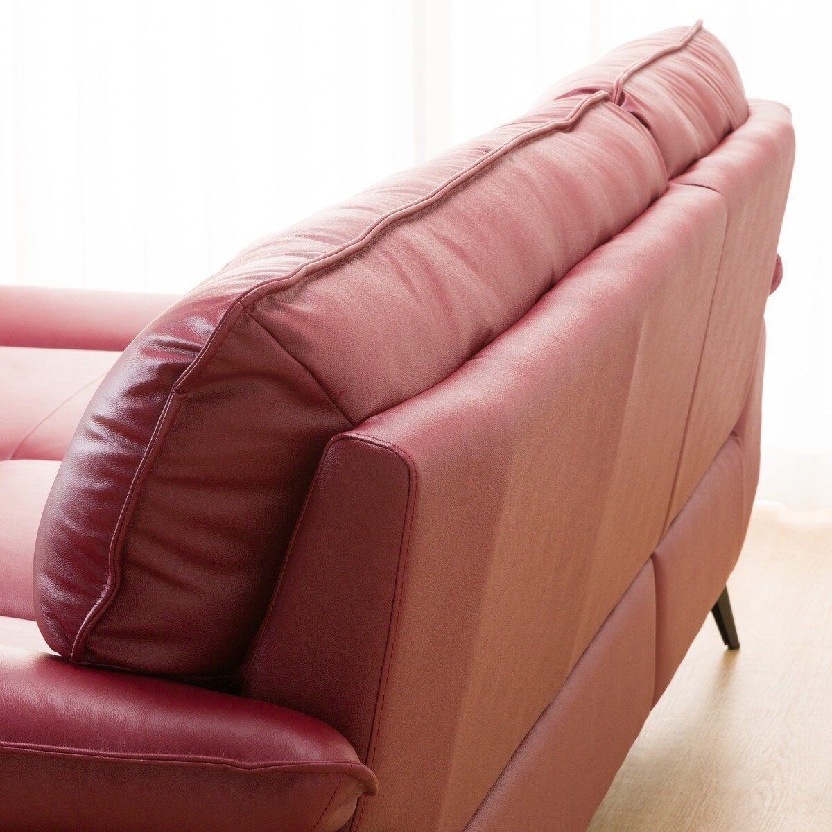 ニトリ　ロゾソファ コーナーソファ 本革(一部合成皮革)タイプ (ロゾKD 左カウチ DBR