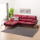 コーナーソファ 本革(一部合成皮革)タイプ (ロゾKD 右カウチ RE) 1枚目画像