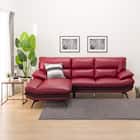 コーナーソファ 本革(一部合成皮革)タイプ (ロゾKD 右カウチ RE) 5枚目画像