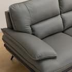 コーナーソファ ヘッドレスト付き 本革(一部合成皮革)タイプ (ロゾKD 左カウチ DGY) 12枚目画像