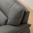 コーナーソファ ヘッドレスト付き 本革(一部合成皮革)タイプ (ロゾKD 左カウチ DGY) 13枚目画像