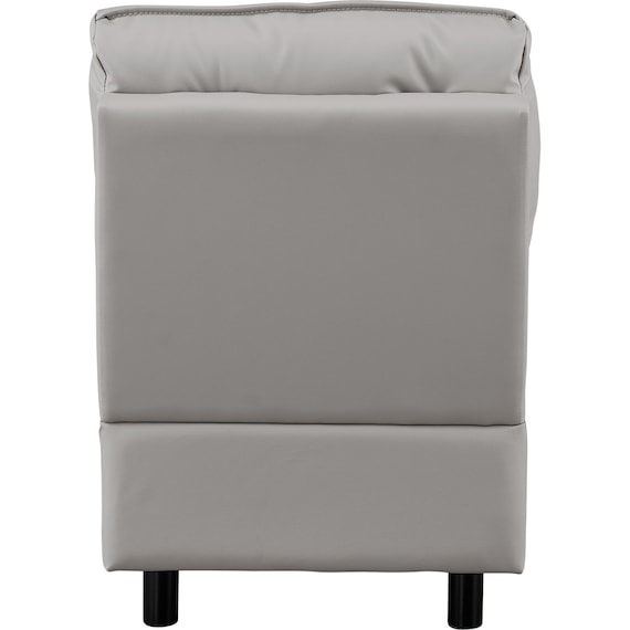 【ロゾKD専用】アームレスソファ 本革(一部合成皮革)タイプ (ロゾKD GY) 4枚目画像