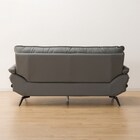 2人掛けワイドソファ ヘッドレスト付き 本革(一部合成皮革)タイプ (ロゾKD DGY) 9枚目画像