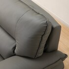 2人掛けワイドソファ ヘッドレスト付き 本革(一部合成皮革)タイプ (ロゾKD DGY) 11枚目画像