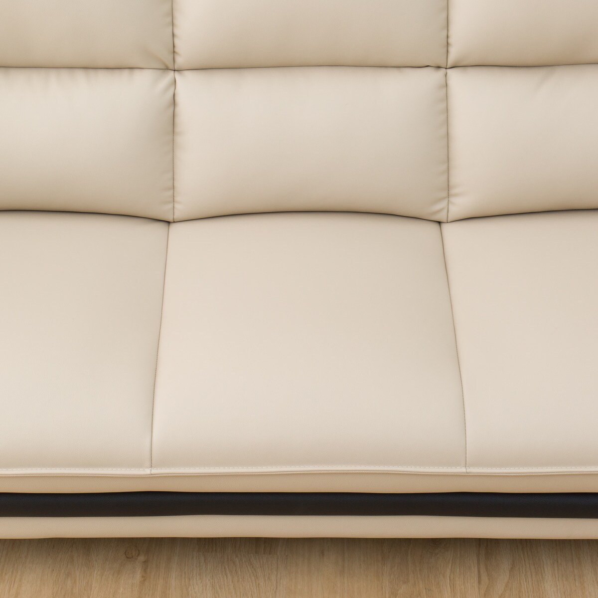 傷・汚れに強い 3人掛けソファヘッドレスト付き 合皮タイプ (ロゾKD N