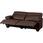 3人掛け両電動リクライニングソファ 本革タイプ (NZ278 DBR) 1枚目画像