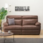 3人掛けソファ 本革タイプ (Z278KD DBR) 5枚目画像