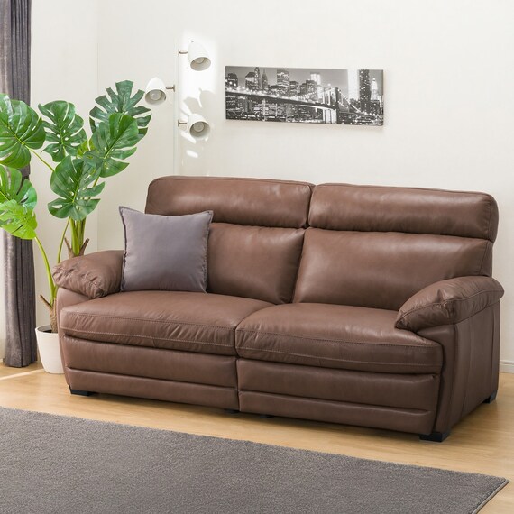 3人掛けソファ 本革タイプ (Z278KD DBR) 7枚目画像