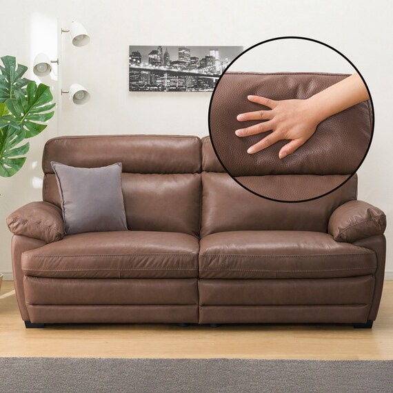 3人掛けソファ 本革タイプ (Z278KD DBR) 16枚目画像