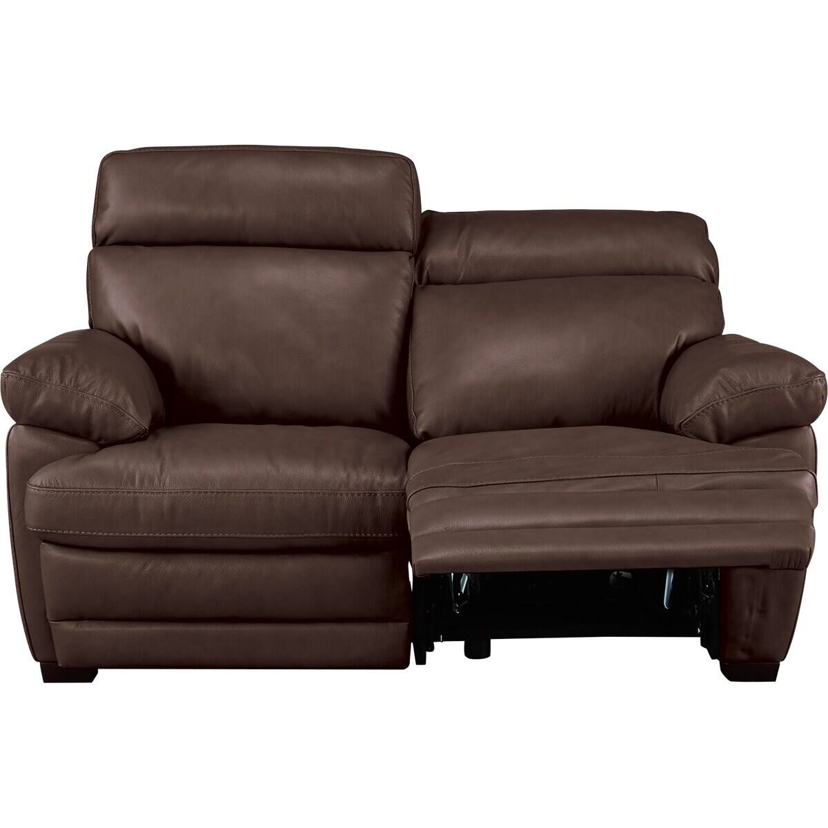 2人掛け左電動リクライニングソファ 本革タイプ (NZ278 DBR) | ニトリ