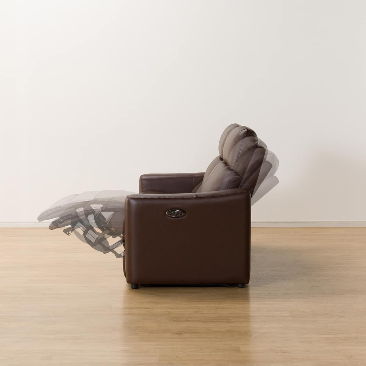 2人掛け電動リクライニングワイドソファ 本革(一部合成皮革)タイプ