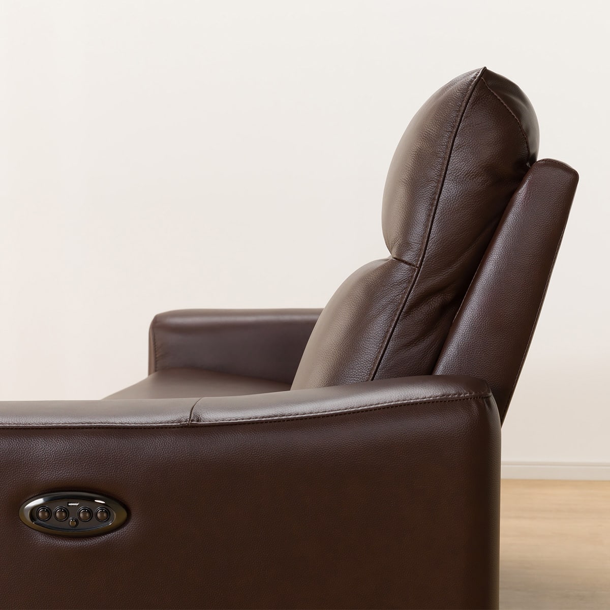 2人掛け電動リクライニングワイドソファ 本革(一部合成皮革)タイプ