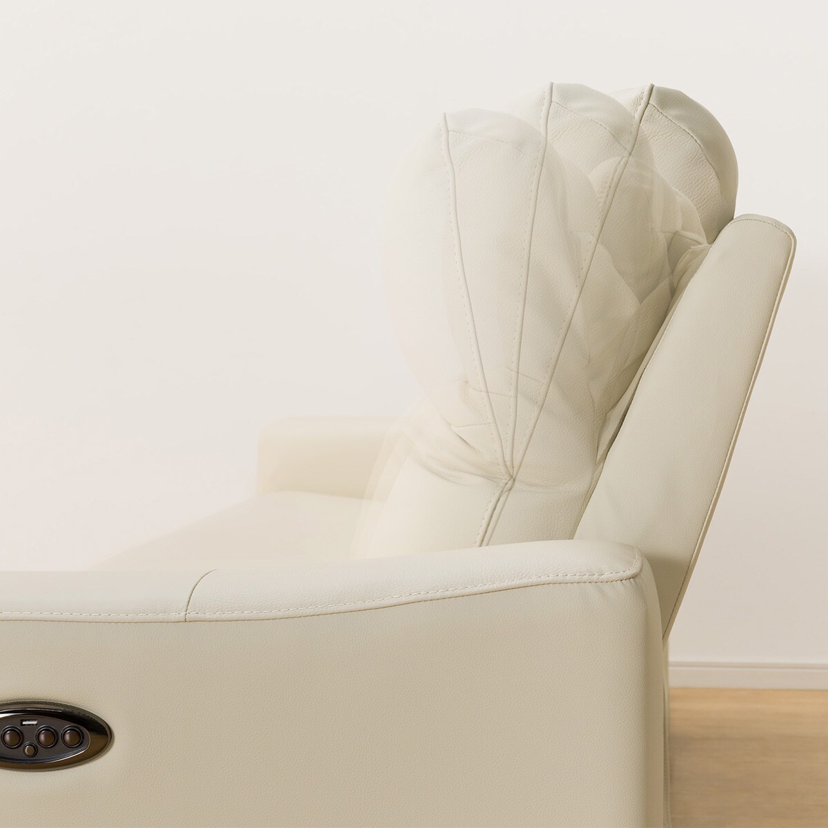 3人掛け電動リクライニングワイドソファ 本革(一部合成皮革)タイプ